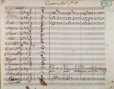 Page de partition musicale de l