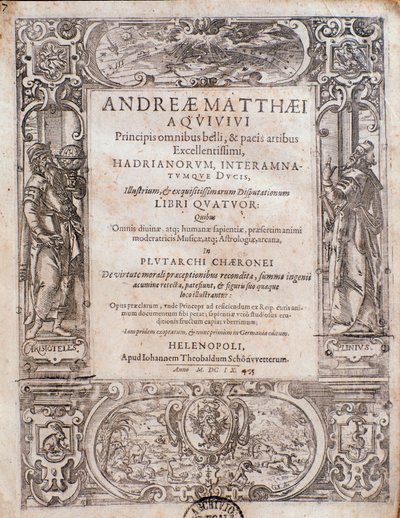 Page tirée de Principi omnibus belli par Andrea Matteo Acquaviva - Italian School