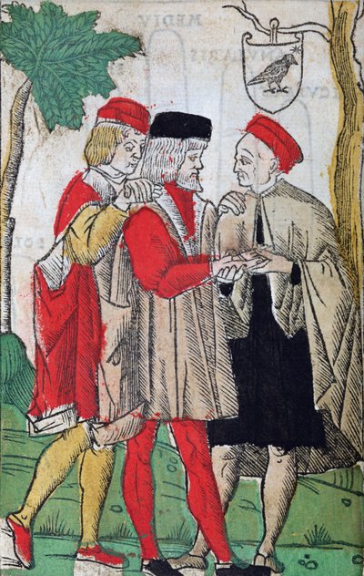 Lecture de la paume de la main de Chiromantia par Andrea Corvo, 1581 - Italian School