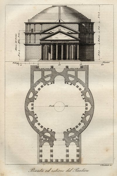 Panthéon de Rome, achevé vers 125 sous le règne d