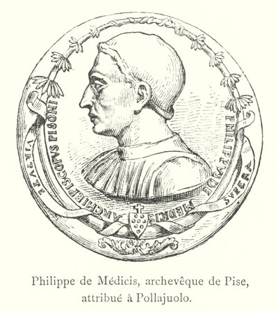 Philippe de Medicis, archevêque de Pise, attribué à Pollajuolo - Italian School