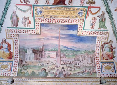 Piazza del Popolo, sous le règne du pape Sixte V - Italian School