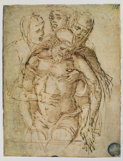 Pietà, attribuée à Giovanni Bellini ou Andrea Mantegna - Italian School