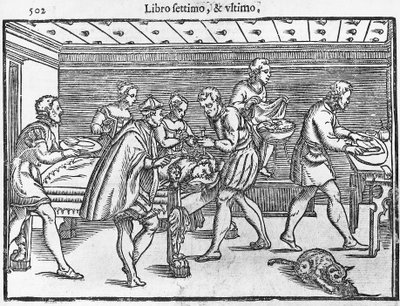 Planche représentant une trépanation du crâne - Italian School