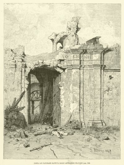 Porte San Pancrazio Battue par l