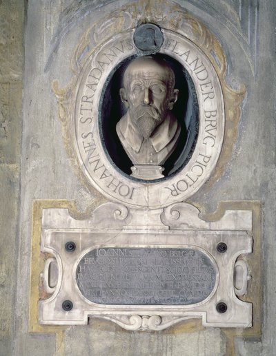 Buste portrait de Joannes Stradanus, peintre, dessinateur et designer de tapisseries flamand, né Jan van der Straet à Bruges, ayant travaillé en Italie, également connu sous le nom de Giovanni Stradano - Italian School
