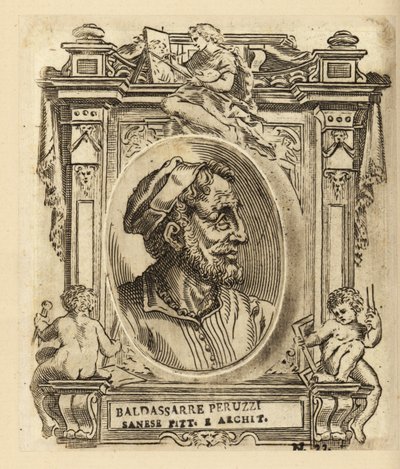 Portrait de Baldassare Tommaso Peruzzi, architecte et peintre italien, né près de Sienne - Italian School
