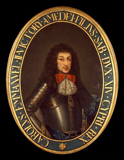 Portrait de Charles Emmanuel II (Carlo Emanuele II) (1634-1675), duc de Savoie. Peinture anonyme du 17ème siècle. Collection privée - Italian School