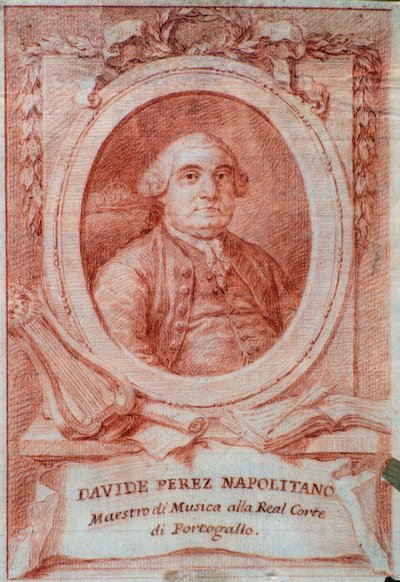 Portrait de Davide Perez (1710-1778) compositeur italien. - Italian School