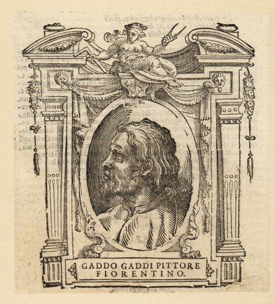Portrait de Gaddo Gaddi, peintre et mosaïste italien de Florence dans un style gothique, vers 1239-vers 1312 - Italian School