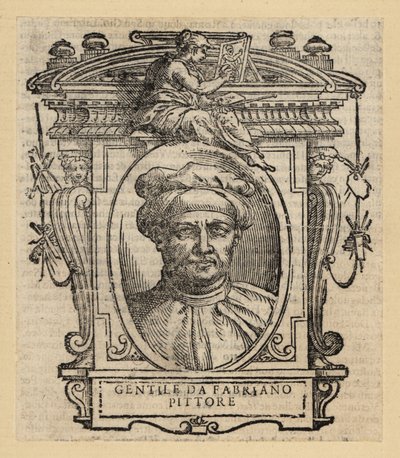 Portrait de Gentile da Fabriano, peintre italien, style gothique international, vers 1370-1427 - Italian School