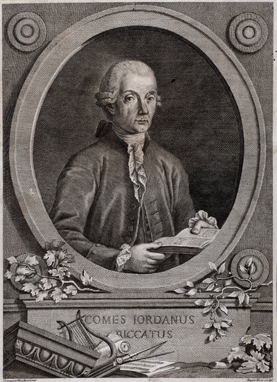 Portrait de Giordano (Jordan) Riccati (1709-1790) physicien, mathématicien et théoricien de la musique - Italian School