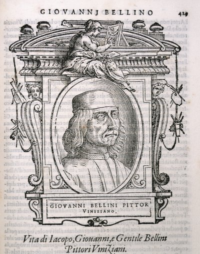 Portrait de Giovanni Bellini (c.1431-1516) de Vies des artistes de Vasari, première publication 1550 - Italian School