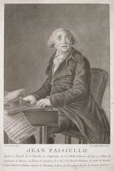 Portrait de Giovanni Paisiello (1782-1840) gravé par Vincent Aloja - Italian School