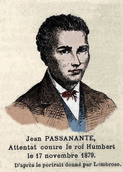 Portrait de Giovanni Passannante (1849-1910) qui a mené l