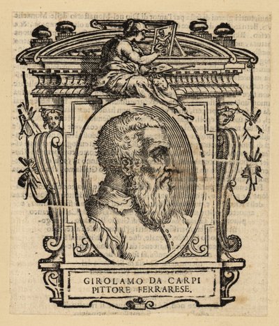 Portrait de Girolamo Da Carpi, peintre et décorateur italien qui a travaillé à la cour de la Maison d