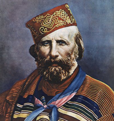 Portrait de Giuseppe Garibaldi (1807-1882), homme politique italien. - Italian School