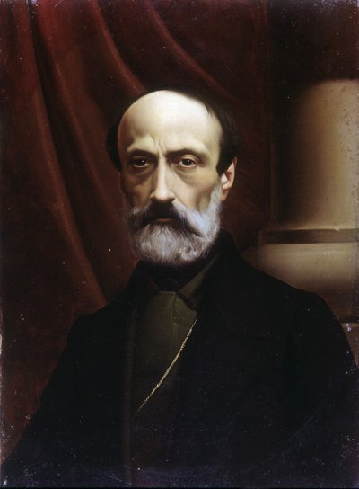 Portrait de Giuseppe Mazzini (1805 ou 1808 - 1872). Peinture à l