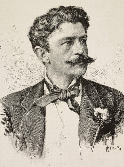 Portrait de Herbert von Bismarck (1849-1904), homme politique allemand (gravure) - Italian School