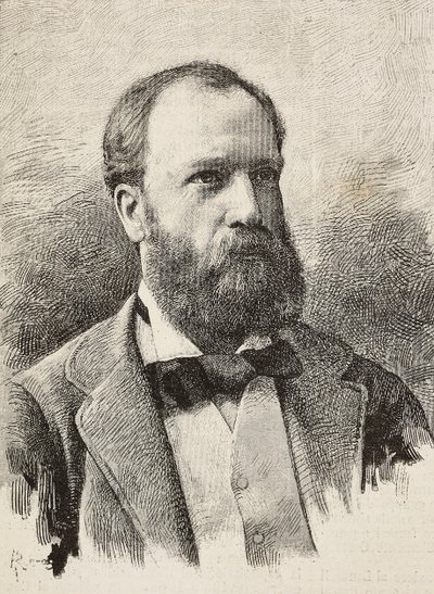 Portrait de Karl Hillebrand (1829-1884), historien allemand (gravure) - Italian School