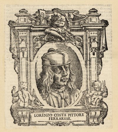 Portrait de Lorenzo Costa, peintre italien de la Renaissance de Ferrare - Italian School