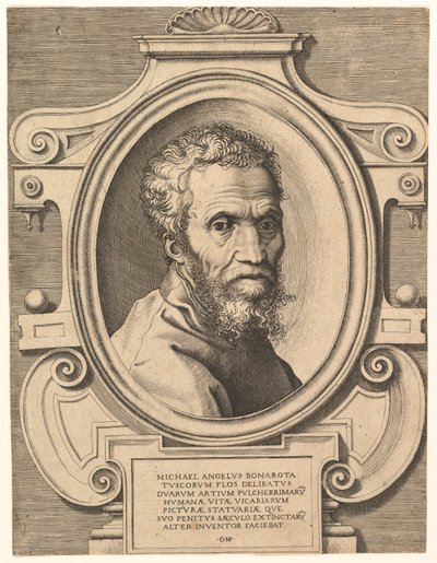 Portrait de Michel-Ange, pub. vers 1564 - Italian School