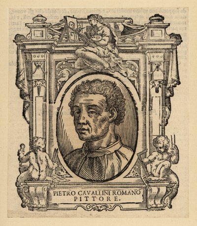 Portrait de Pietro Cavallini, peintre et mosaïste italien du Moyen Âge tardif - Italian School