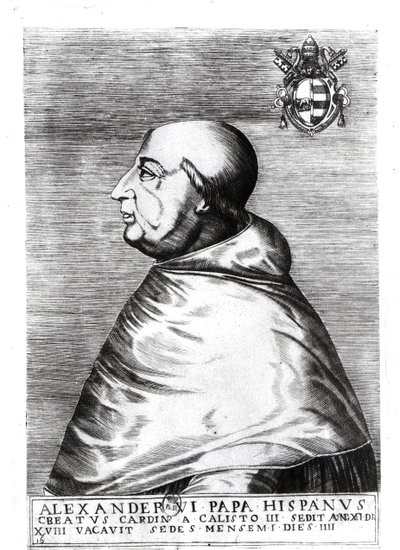 Portrait du pape Alexandre VI - Italian School