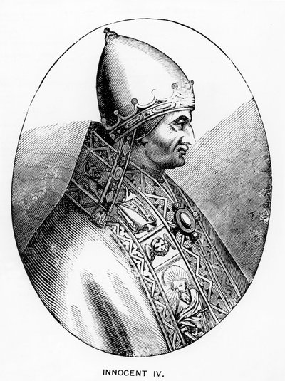 Portrait du pape Innocent IV, illustration de Science et Littérature au Moyen Âge et à la Renaissance, écrit et gravé par Paul Lacroix, 1878 - Italian School