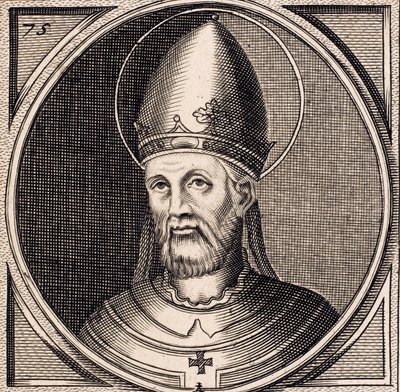 Portrait du Pape Martin I, c.1790 (gravure) - Italian School