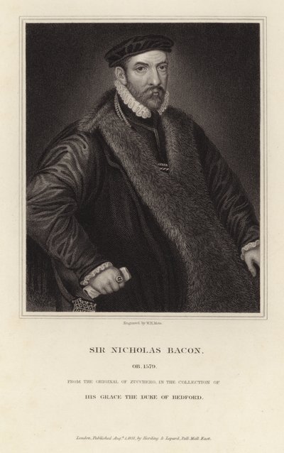 Portrait de Sir Nicholas Bacon - Italian School
