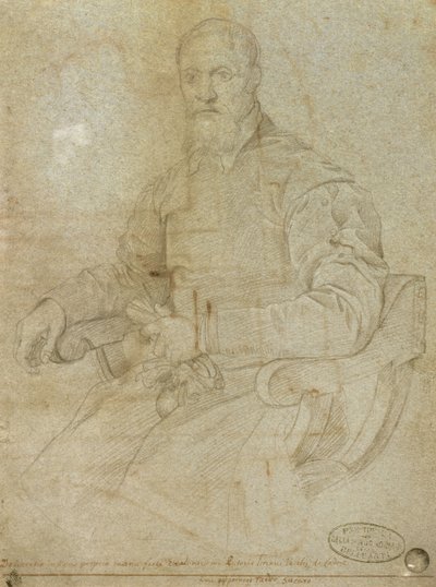Portrait de Titien (Tiziano Vecellio) (c.1485-1576) (école romaine) - Italian School