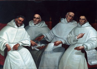 Portrait des inquisiteurs Michele Sasso, Tommaso Novaro, Vincenzo Reghezza, Ambrogio Roggeri. Peinture de l