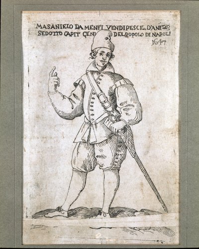 Portrait du pêcheur napolitain et révolutionnaire Masaniello (1623-1647) - Italian School