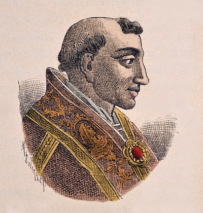 Portrait du Pape Adrien III (884-885) - Italian School