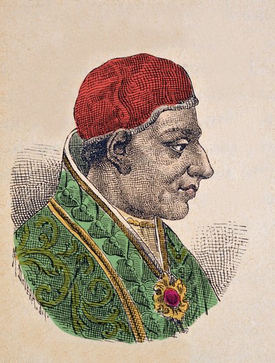 Portrait du Pape Adrien Ier (772-795) - Italian School