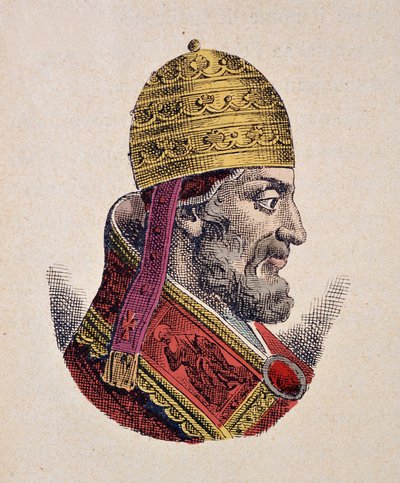 Portrait du Pape Adrien V (1276) - Italian School