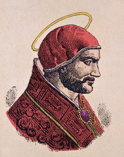 Portrait du Pape Anastase Ier (399-401) - Italian School