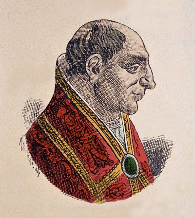 Portrait du Pape Benoît V (964) - Italian School