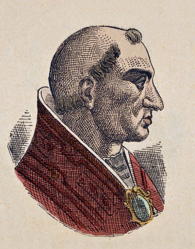 Portrait du Pape Boniface II (Bonifacius ou Bonifacio) (530-532) - Italian School