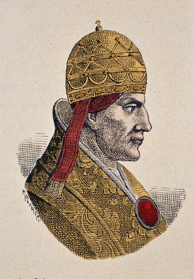 Portrait du Pape Célestin III (1191-1198) - Italian School