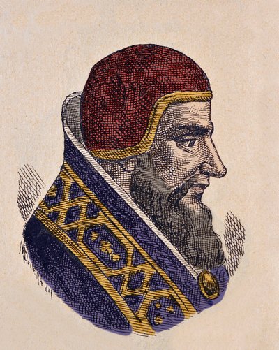 Portrait du pape Damase II (Poppon, Damaso ou Damasus) (1048) - Italian School