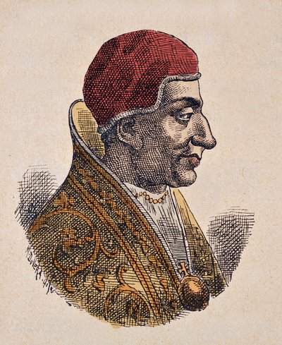 Portrait du Pape Étienne IV (Stephen, stefano ou Stephanus) (816-817) - Italian School