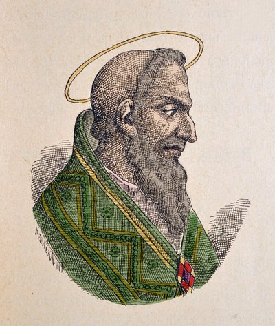 Portrait du Pape Eugène Ier (Eugenius I ou Eugenio) (654-657) - Italian School