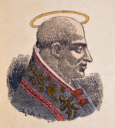 Portrait du Pape Fabien (236-250) - Italian School
