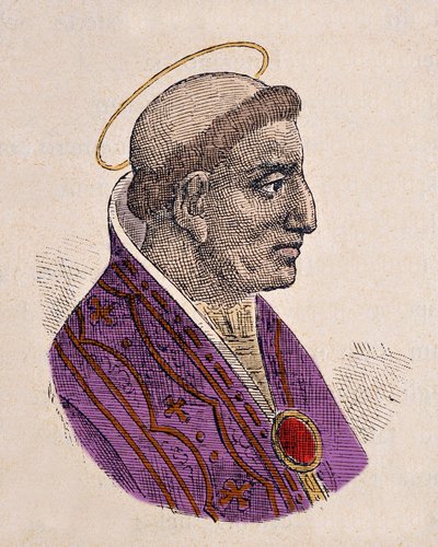 Portrait du pape Grégoire III (Gregorio ou Gregorius) (731-741) - Italian School