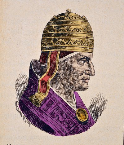 Portrait du Pape Grégoire IX (1227-1241) - Italian School