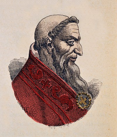 Portrait du Pape Honorius Ier (Onorio) (625-638) - Italian School