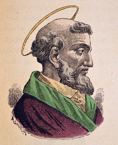 Portrait du pape Hygin (Igino ou Hyginus) (136/138-142) - Italian School