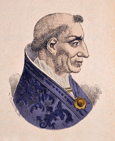 Portrait du Pape Innocent V (1276) - Italian School